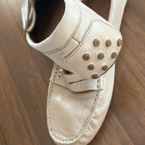 Lauren Women's Cream Loafers - Picture 3 of 5